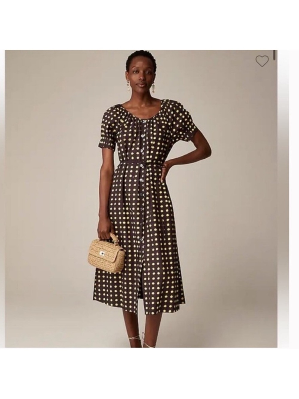 J.Crew Polka Dot Midi Dress